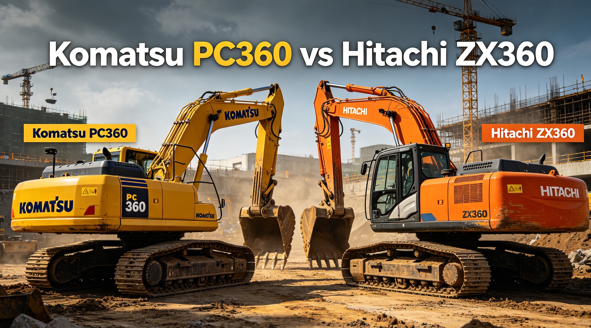 Komatsu PC360 vs Hitachi ZX360