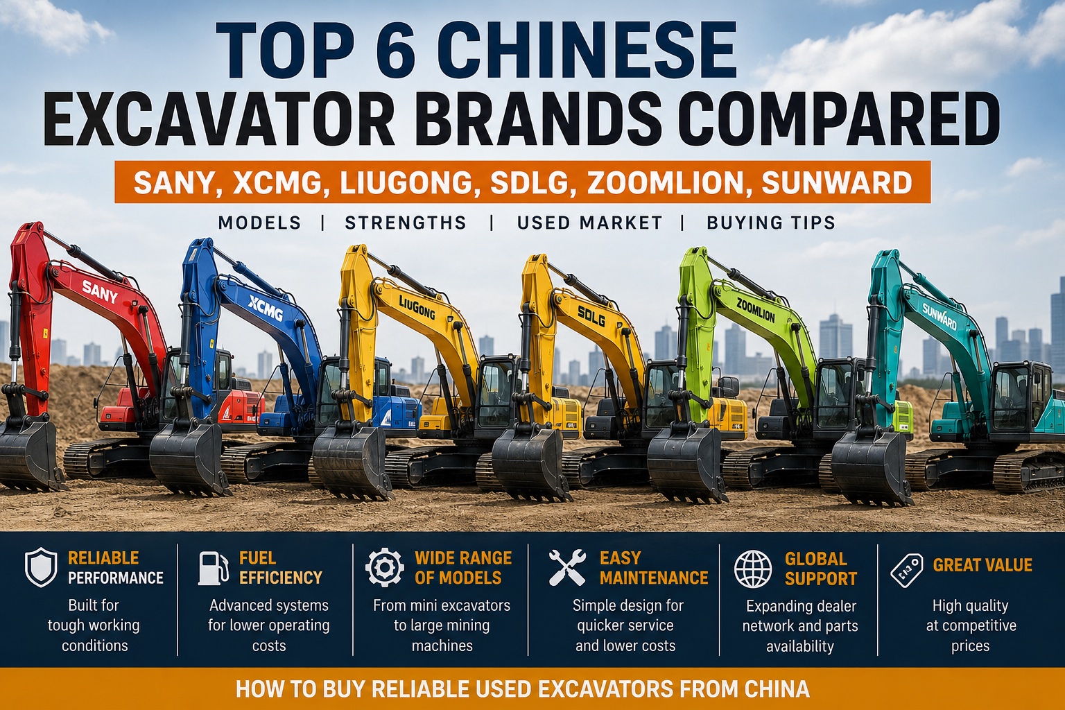 Top 6 Chinese Excavator Brands