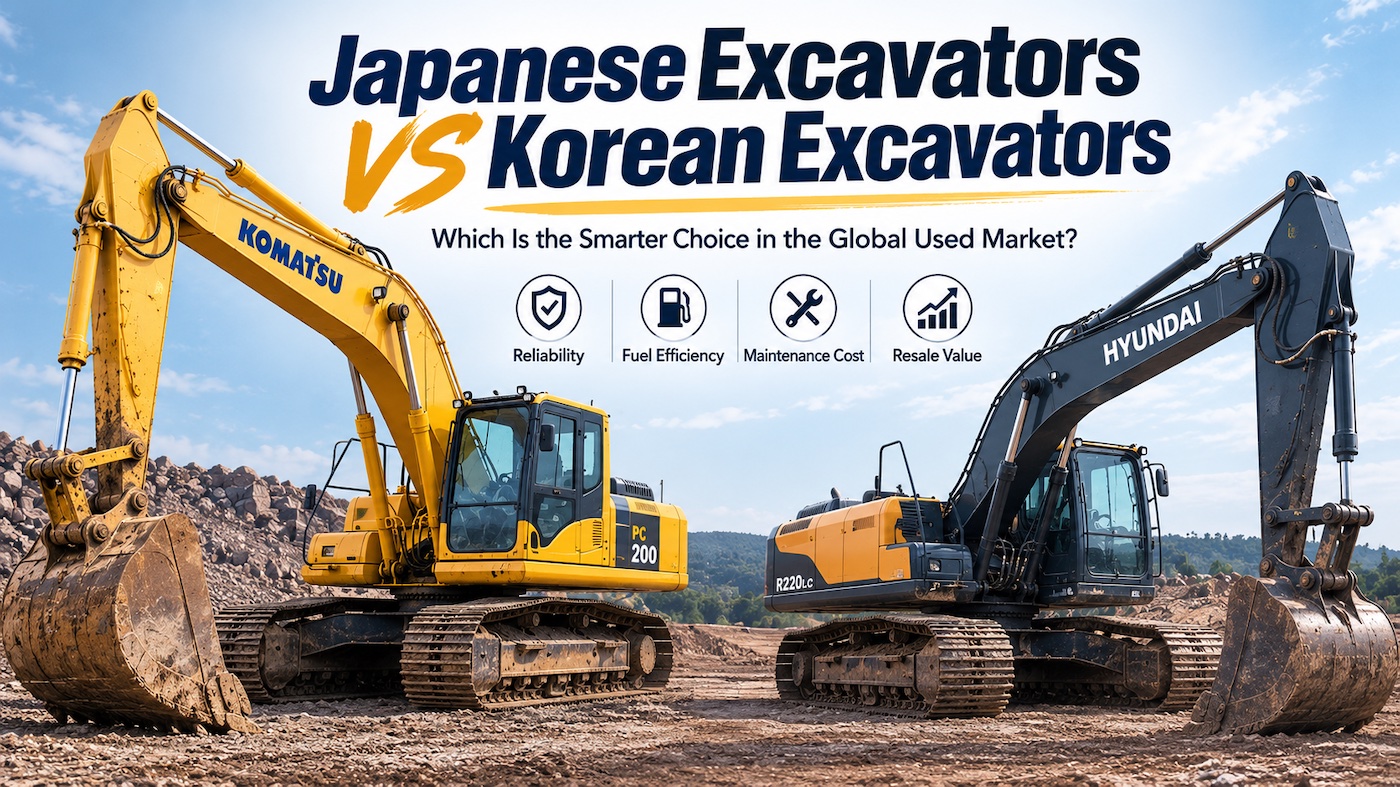 Japan excavator vs Korea excavator