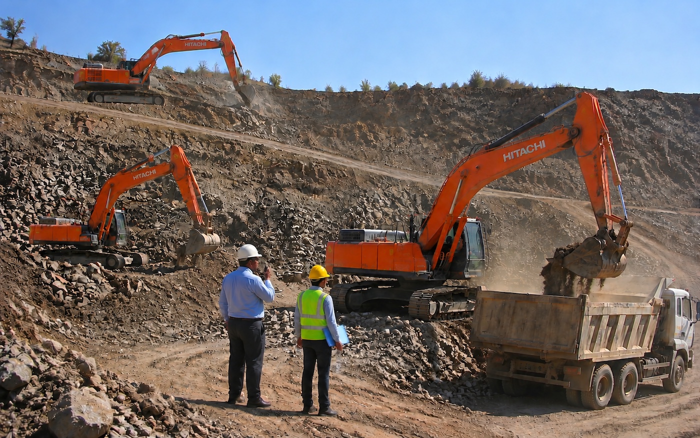 Hitach excavators